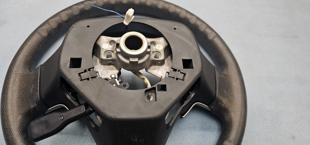🔥09-13 TOYOTA MATRIX COROLLA FRONT STEERING COLUMN WHEEL ASSEMBLY BLACK LEATHER