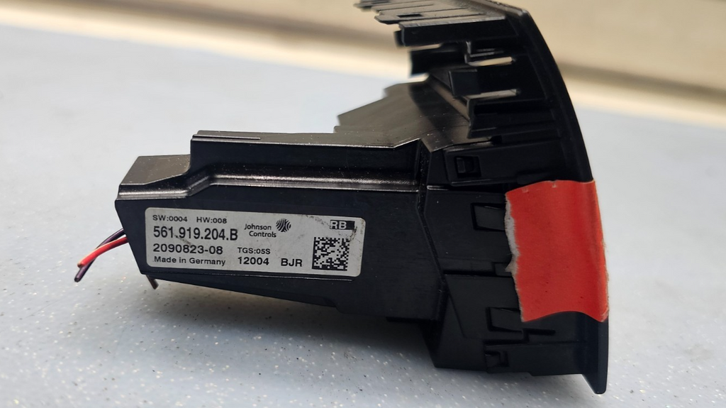 🔥12-15 VW PASSAT DASH HAZARD SWITCH WITH CLOCK BLACK OEM