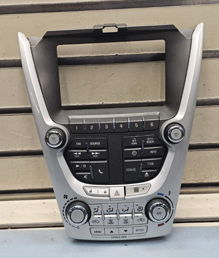 🔥12-15 Equinox Terrain Dash AM FM Radio Stereo Climate Control Trim Panel Bezel