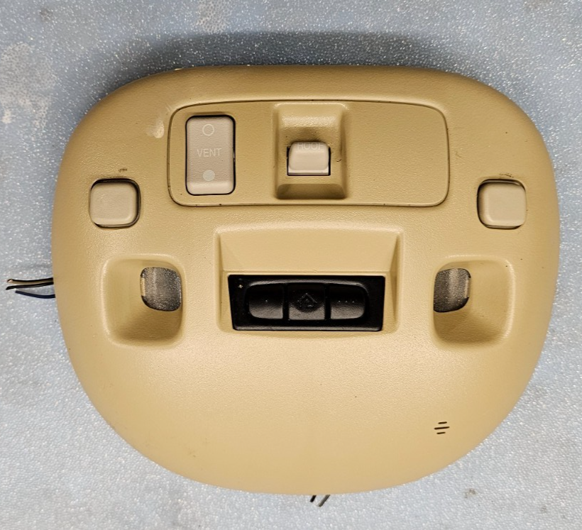🔥00-05 CADILLAC DEVILLE OVERHEAD CONSOLE SUNROOF LIGHT SWITCH TAN