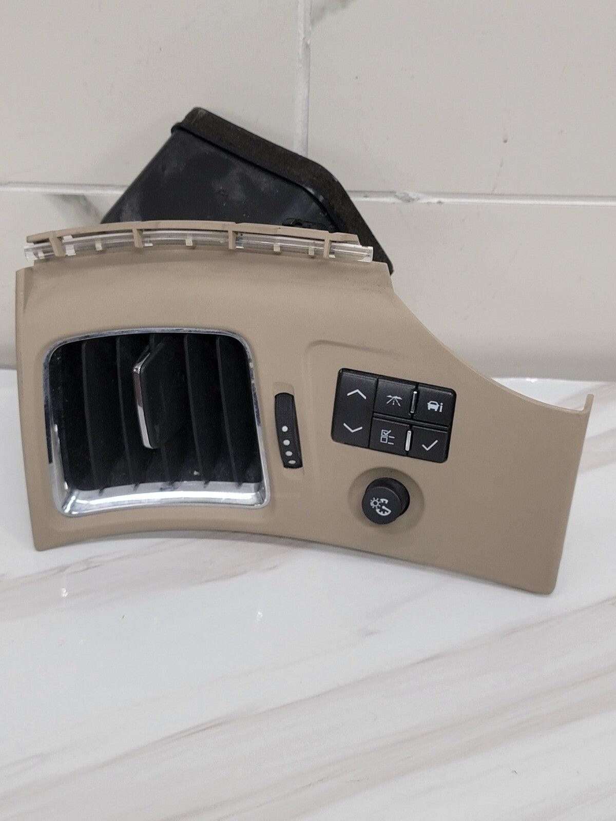 🔥2008 - 2014 Cadillac Cts Driver Left Front Air Vent Trim W/ Light Switch Tan
