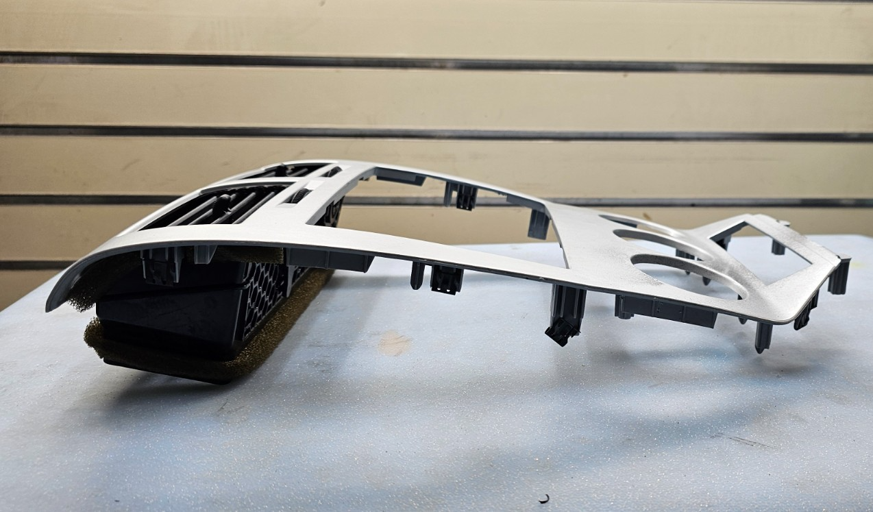 🔥07-10 Dodge CALIBER Dash Radio Center BEZEL Climate Dash Trim Vents Silver