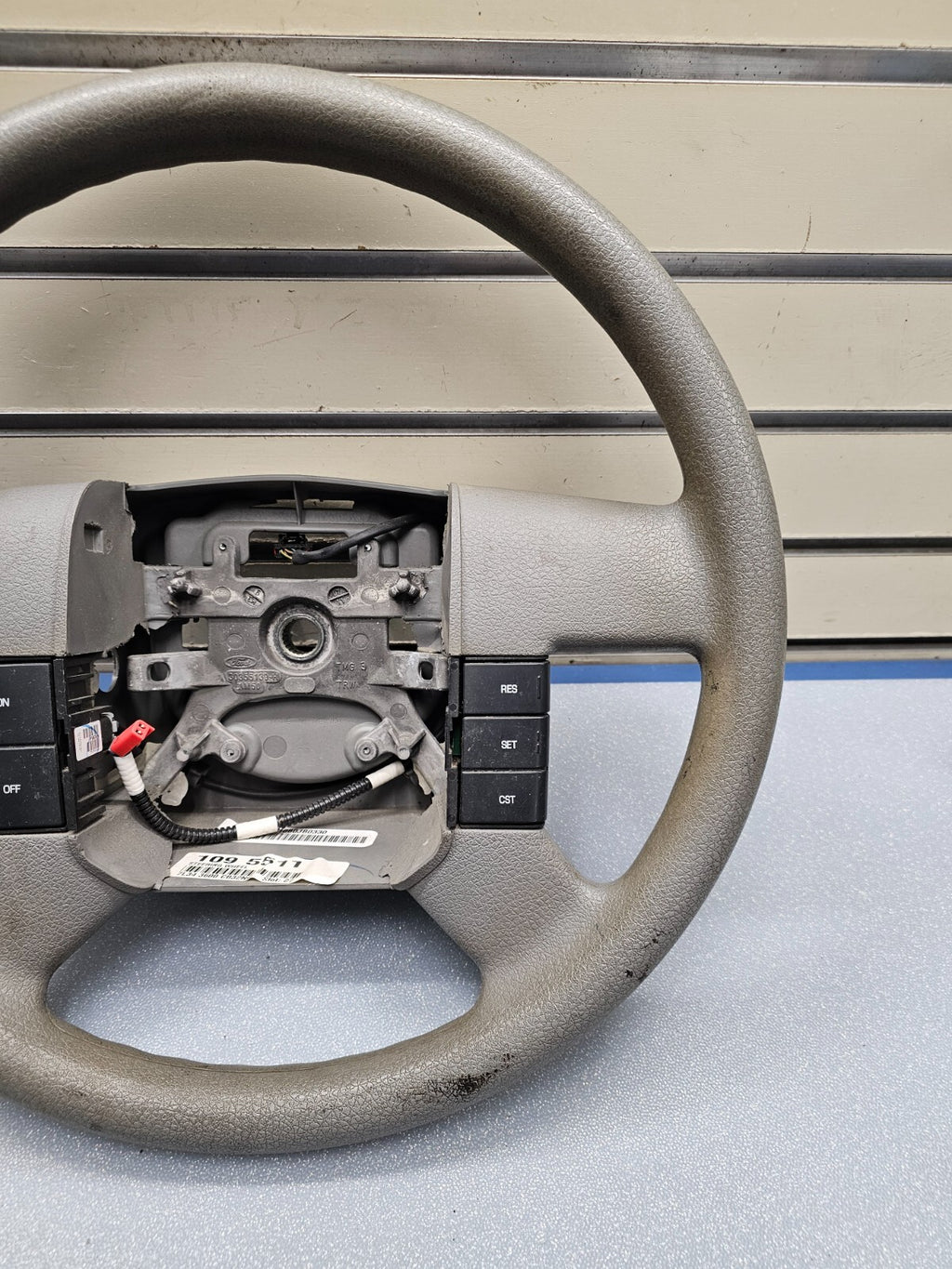 🔥04-08 Ford F-150 Leather Steering Wheel Cruise Control GRAY OEM