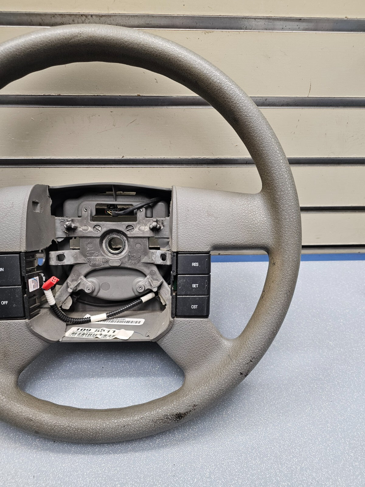 🔥04-08 Ford F-150 Leather Steering Wheel Cruise Control GRAY OEM