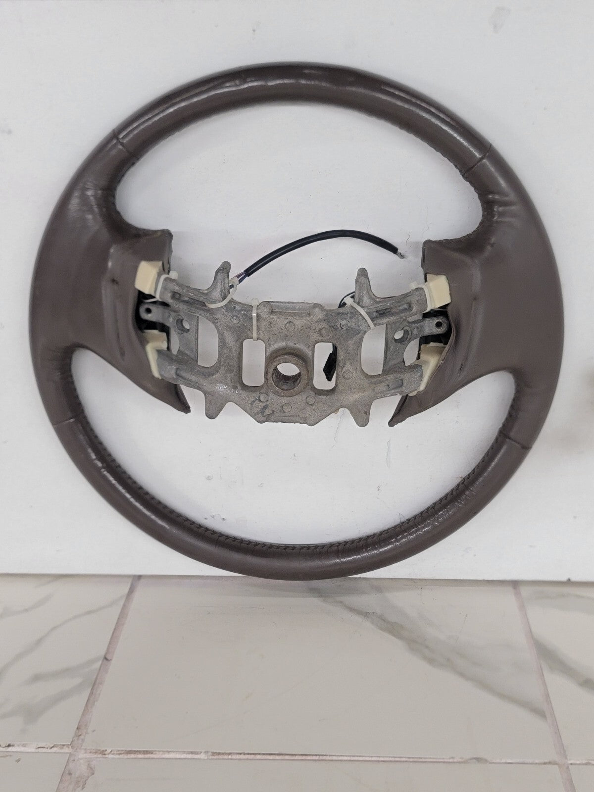 🔥1997-2003 Ford F-150 Leather Steering Wheel Cruise Dash GRAY