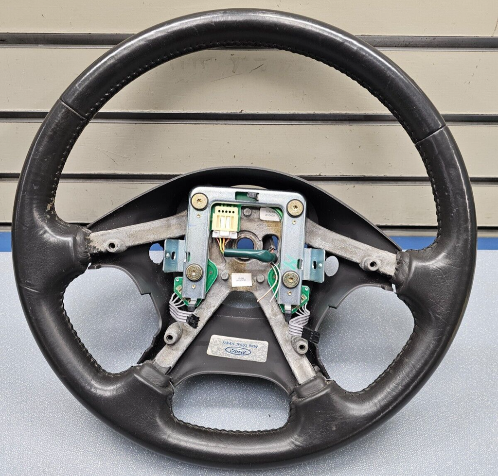 🔥2000-2002 Lincoln LS Left Driver Steering Wheel Cover Panel Leather Black OEM