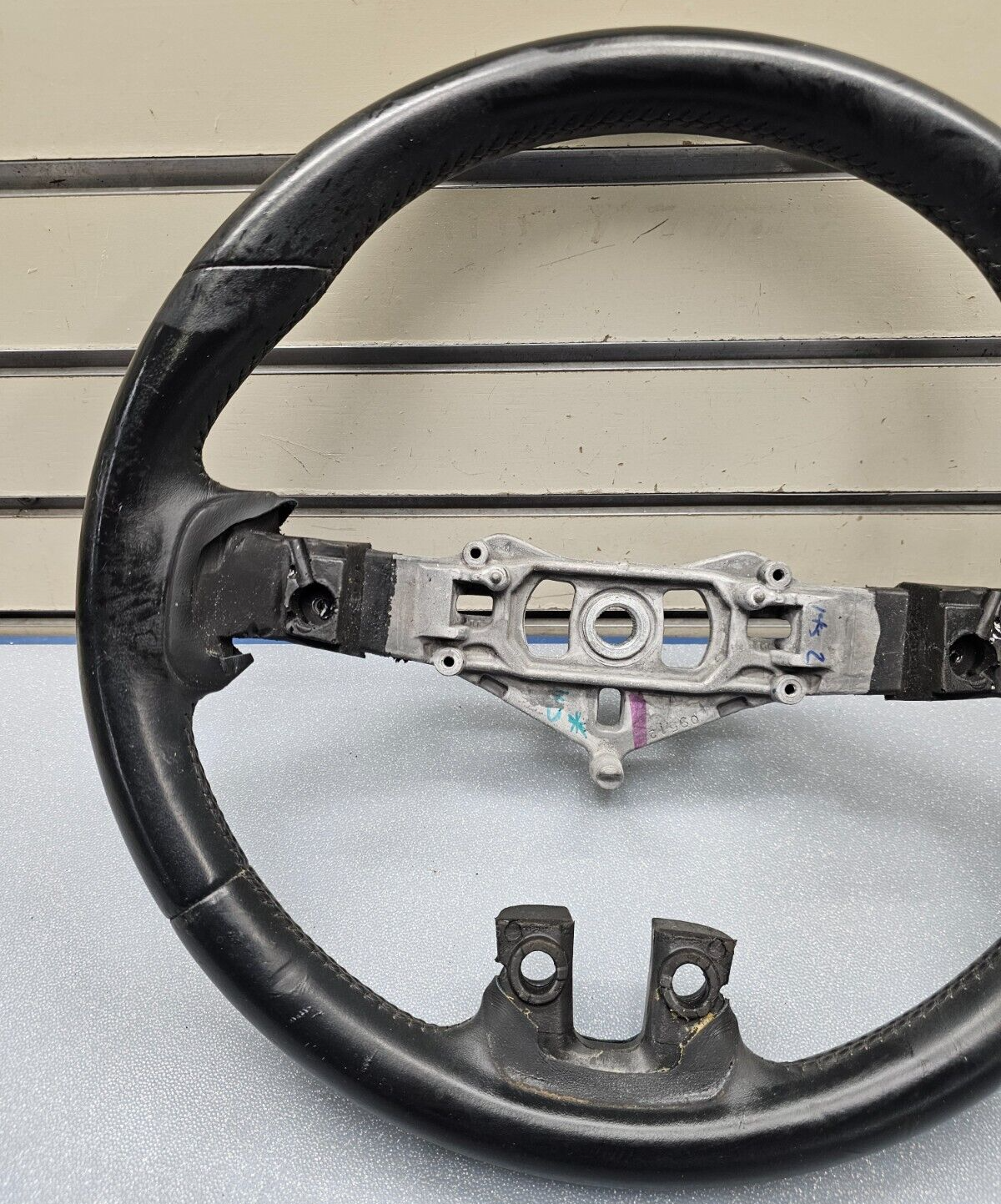 🔥11-14 Chrysler 300 Left Driver Steering Column Wheel Cover Leather Black Trim