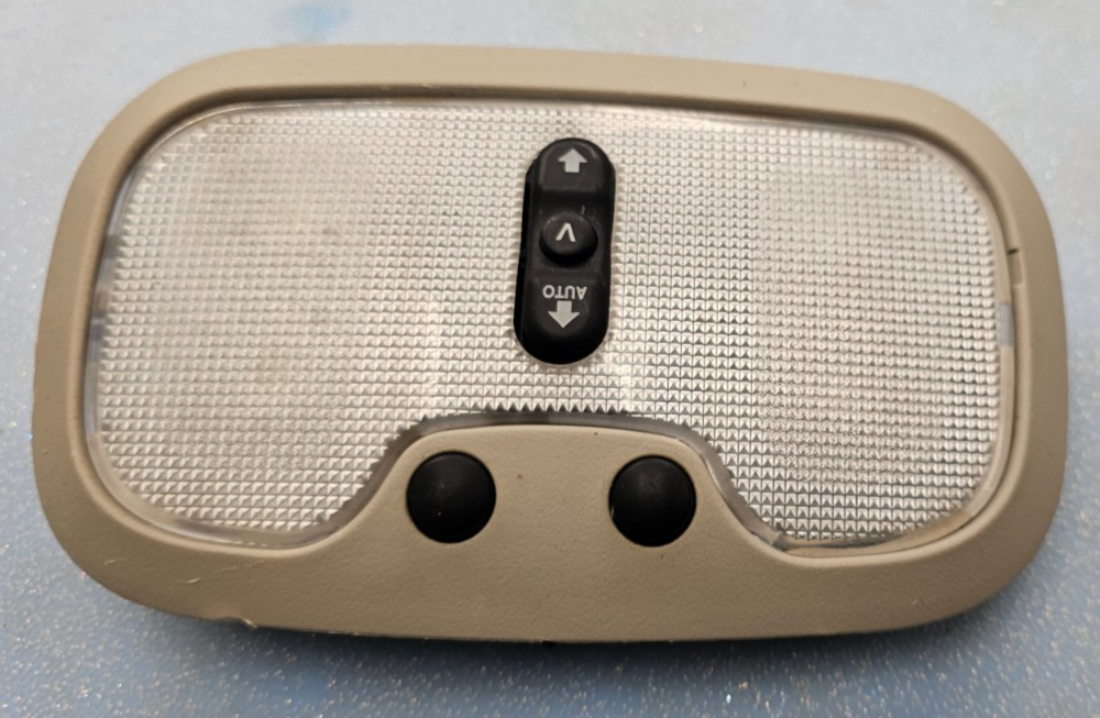 🔥2002-2005 JEEP LIBERTY FRONT CENTER DOME LIGHT POWER SUNROOF SWITCH TAN OEM