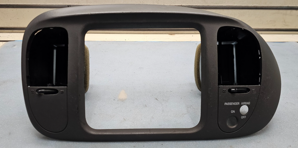 🔥97-03 Ford F150 Center Dash FM Radio Climate Trim Stereo BEZEL Panel DK Gray