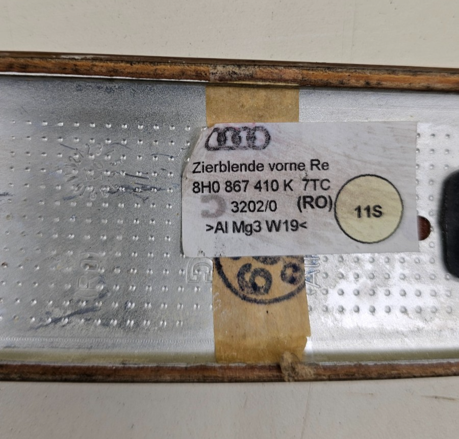 🔥03-09 AUDI A4 DOOR INTERIOR FRONT RIGHT PASSENGER TRIM PANEL ASSEMBLY WOOD OEM
