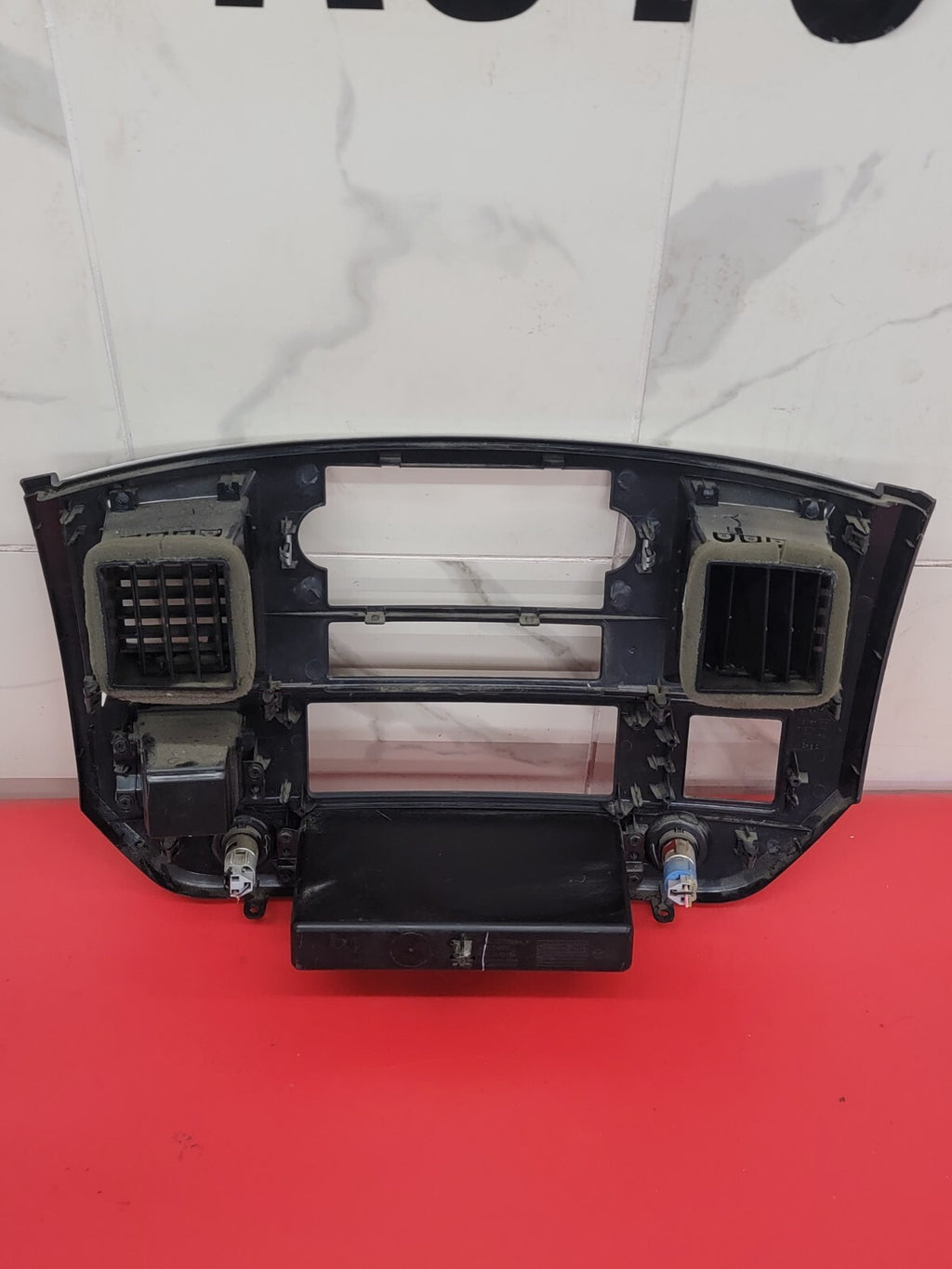 🔥06-08 Dodge RAM Dash RADIO Bezel Climate Trim Panel 🔴Storage SILVER v3 B11