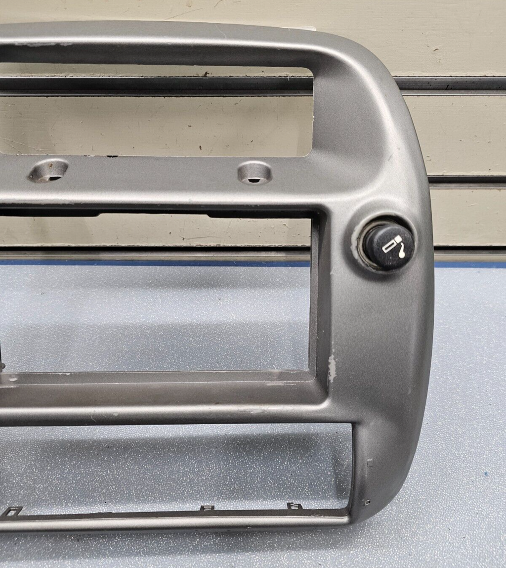 95-10 Ford Ranger EXPLORER Center Dash Radio Trim Surround Bezel Trim SILVER B2