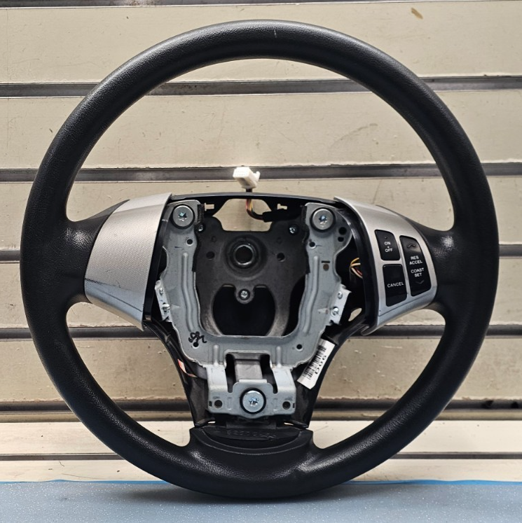 🔥07-09 Elantra Left Driver Steering Column Wheel Cruise Control Leather Black