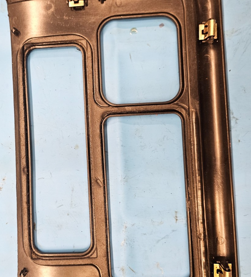 🔥01-02 GMC Sierra Yukon Denali Center Console Front Trim Dash Bezel Wood/Silver