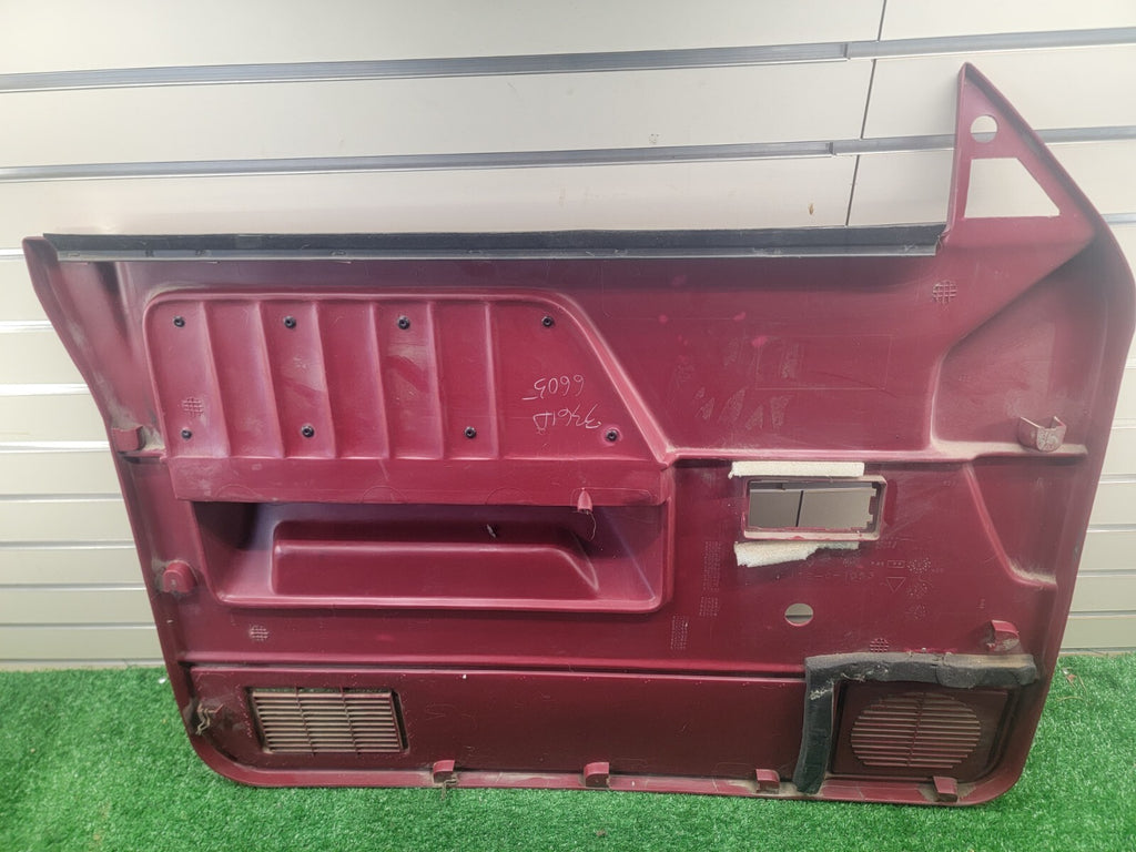 🔥87-96 Dodge Dakota PASSENGE Side Interior Trim Door Panel Manual Crank OEM Red