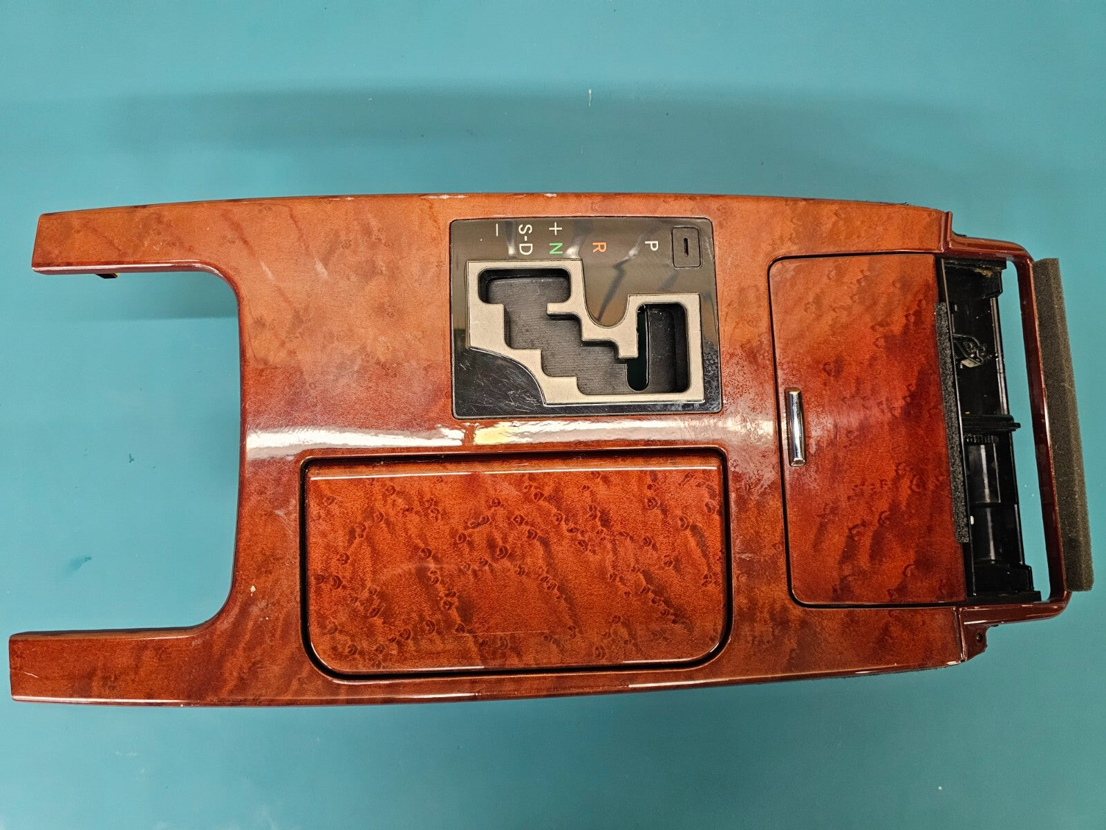 06-11 Lexus GS350 Center Console Shifter Bezel Cup Holder Panel Ashtray OEM WOOD
