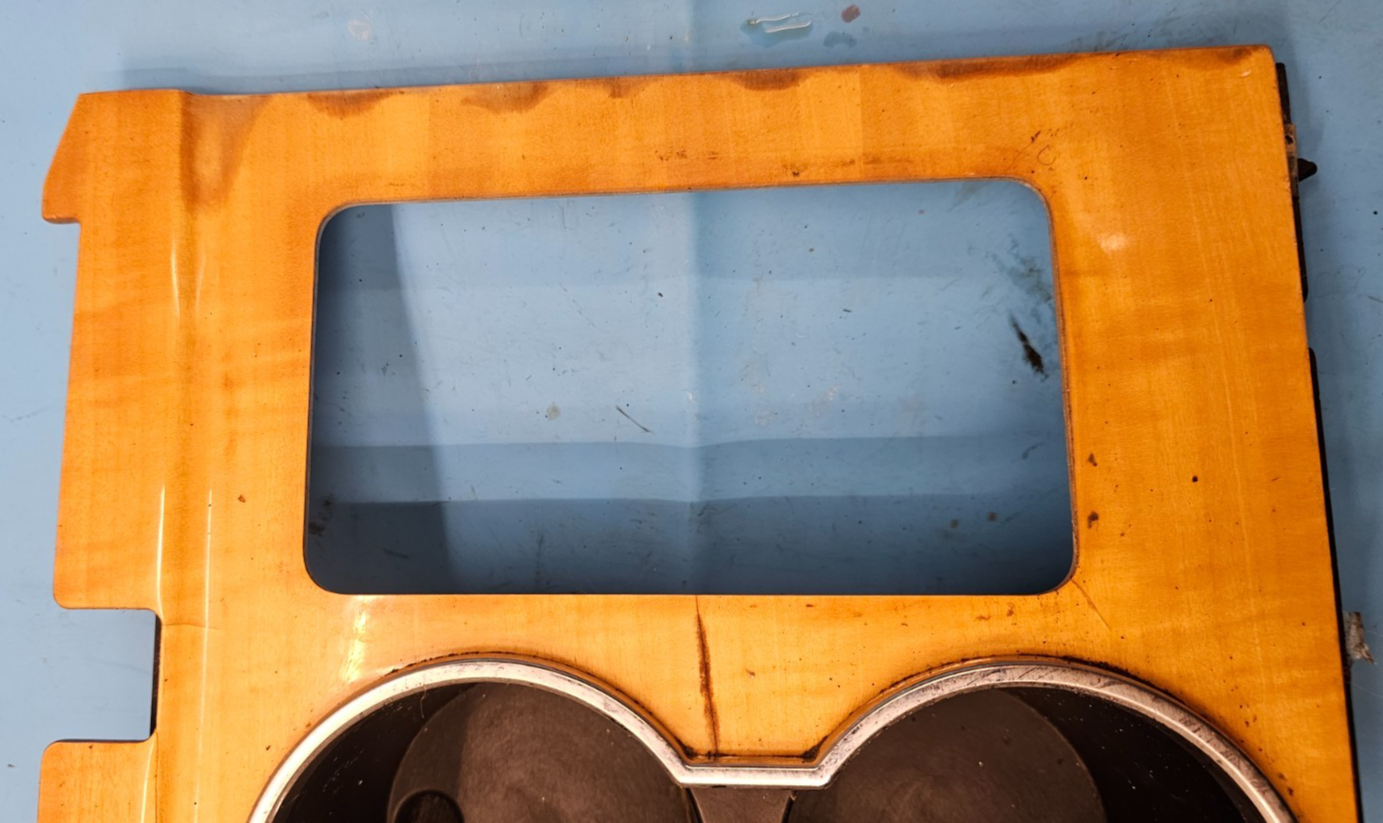 07-14 Lincoln Navigator Center Cosnole Gear Shifter Floor Bezel Cup Holder wood