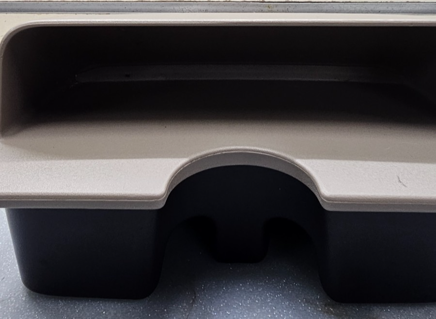 🔥04-08 FORD F-150 F150 CENTER CONSOLE REAR DUAL CUP DRINK HOLDER BLACK/TAN