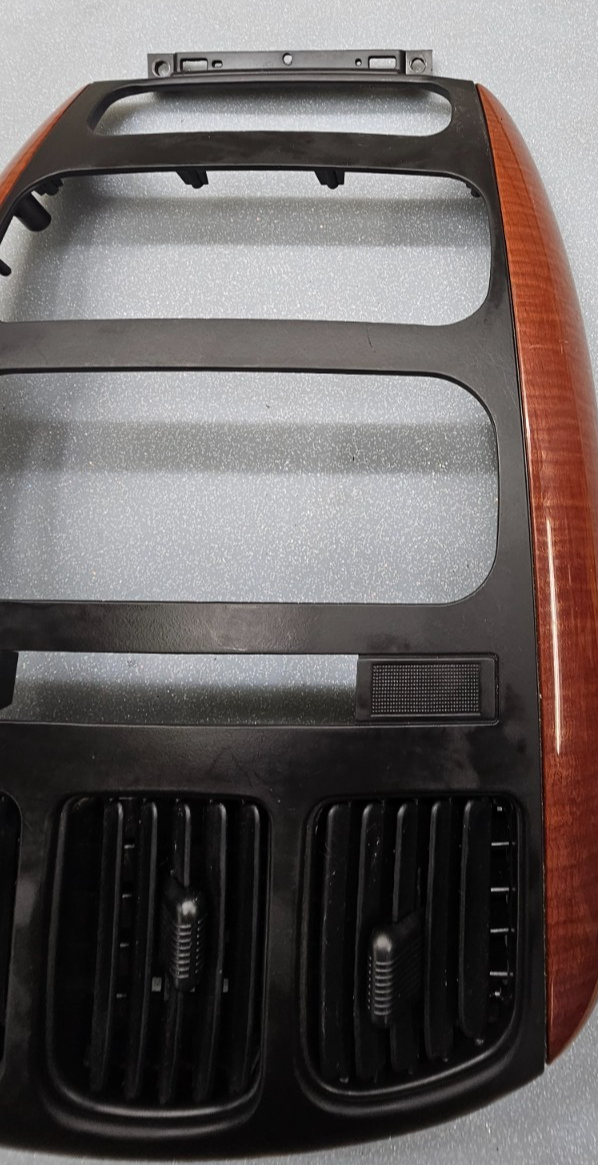 🔥01-07 Caravan Town Country Dash Radio Stereo Climate Panel Bezel Black/Wood