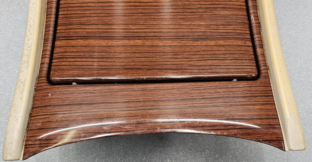 🔥01-02 Cadillac Escalade Lower Center Console Woodgrain Cup Holder Bezel