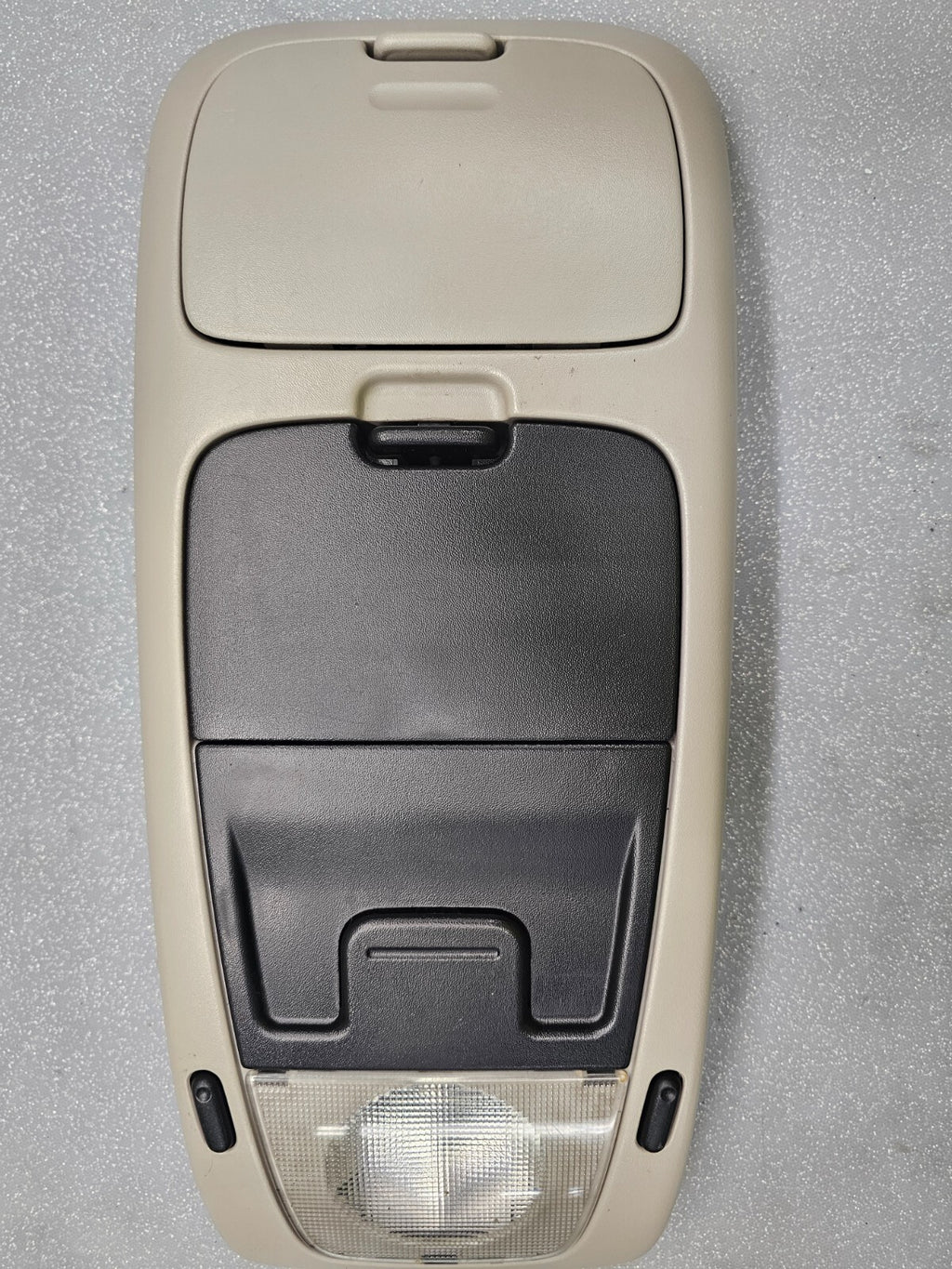 02-05 Explorer Mountaineer Overhead Console Dome Map Light Storage Assembly Tan