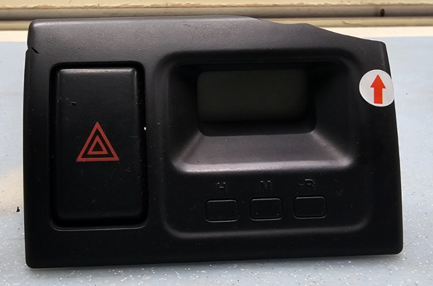🔥98-02 Honda Accord Center Dash Clock Hazard Switch Board Digital Button Black