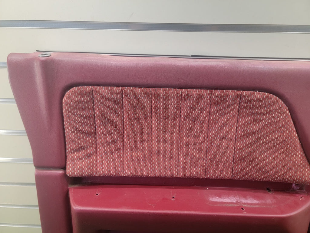🔥87-96 Dodge Dakota Driver Side Interior Trim Door Panel Manual Crank OEM Red