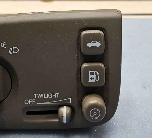 🔥00-05 Cadillac Deville Headlight Dimmer Switch Trunk Gas Door Assembly DK TAN