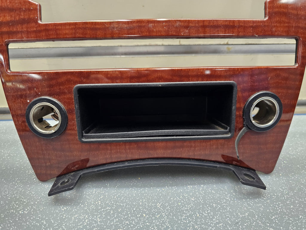 🔥05-07 JEEP GRAND CHEROKEE DASH PANEL RADIO SURROUND TRIM BEZEL WOODGRAIN OEM