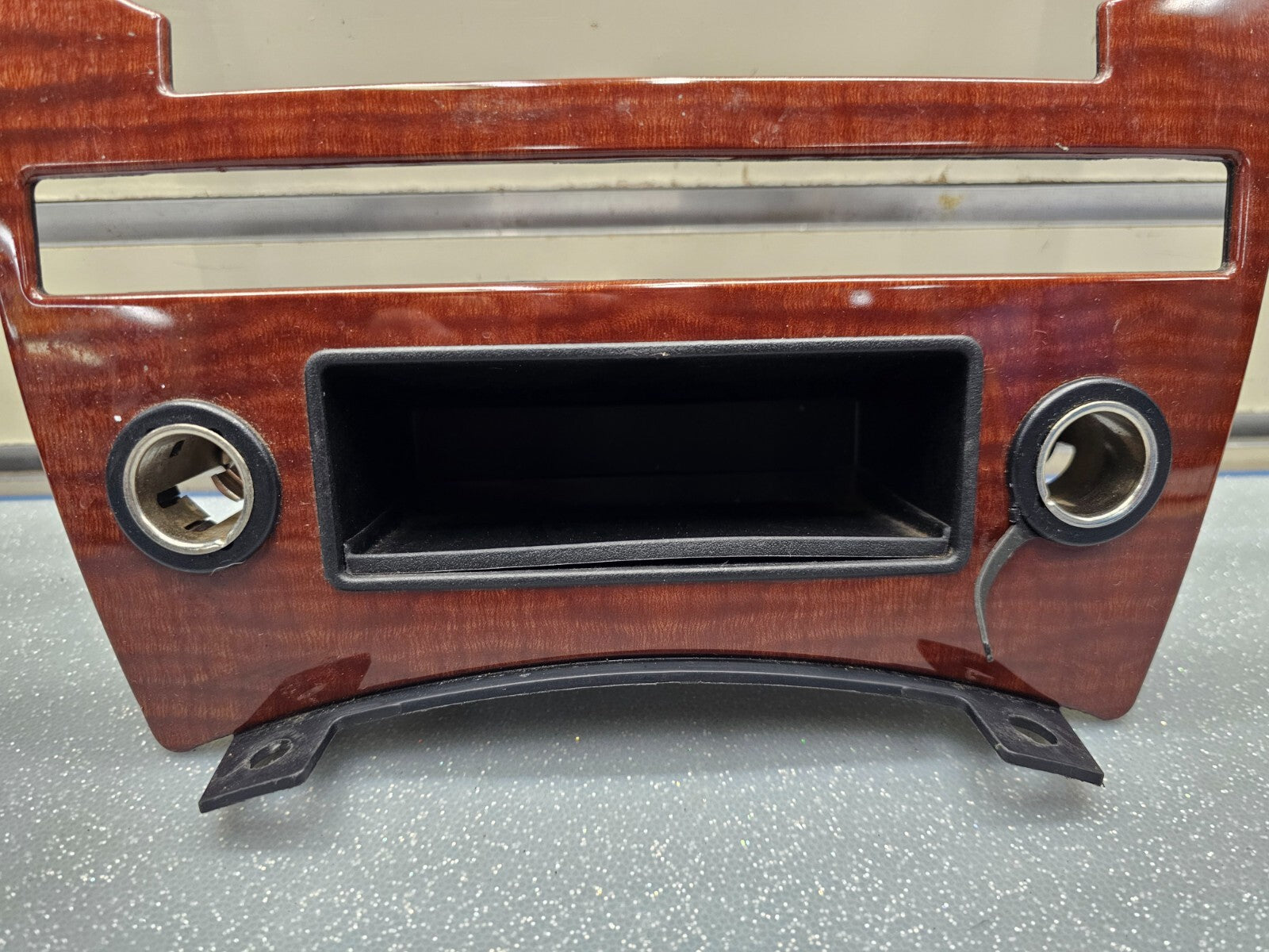 🔥05-07 JEEP GRAND CHEROKEE DASH PANEL RADIO SURROUND TRIM BEZEL WOODGRAIN OEM
