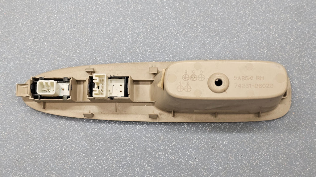 99-03 Sienna Power Rear Upper Left Driver Master Window Switch Assembly Tan