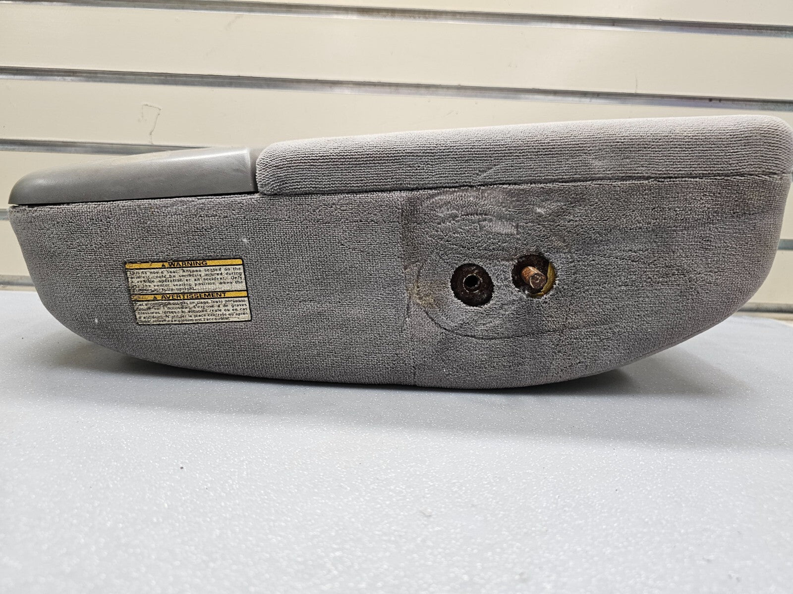 🔥97-03 Ford F150 Center Console JUMP SEAT Cloth/Leather Cup Holder LT GRAY JS6