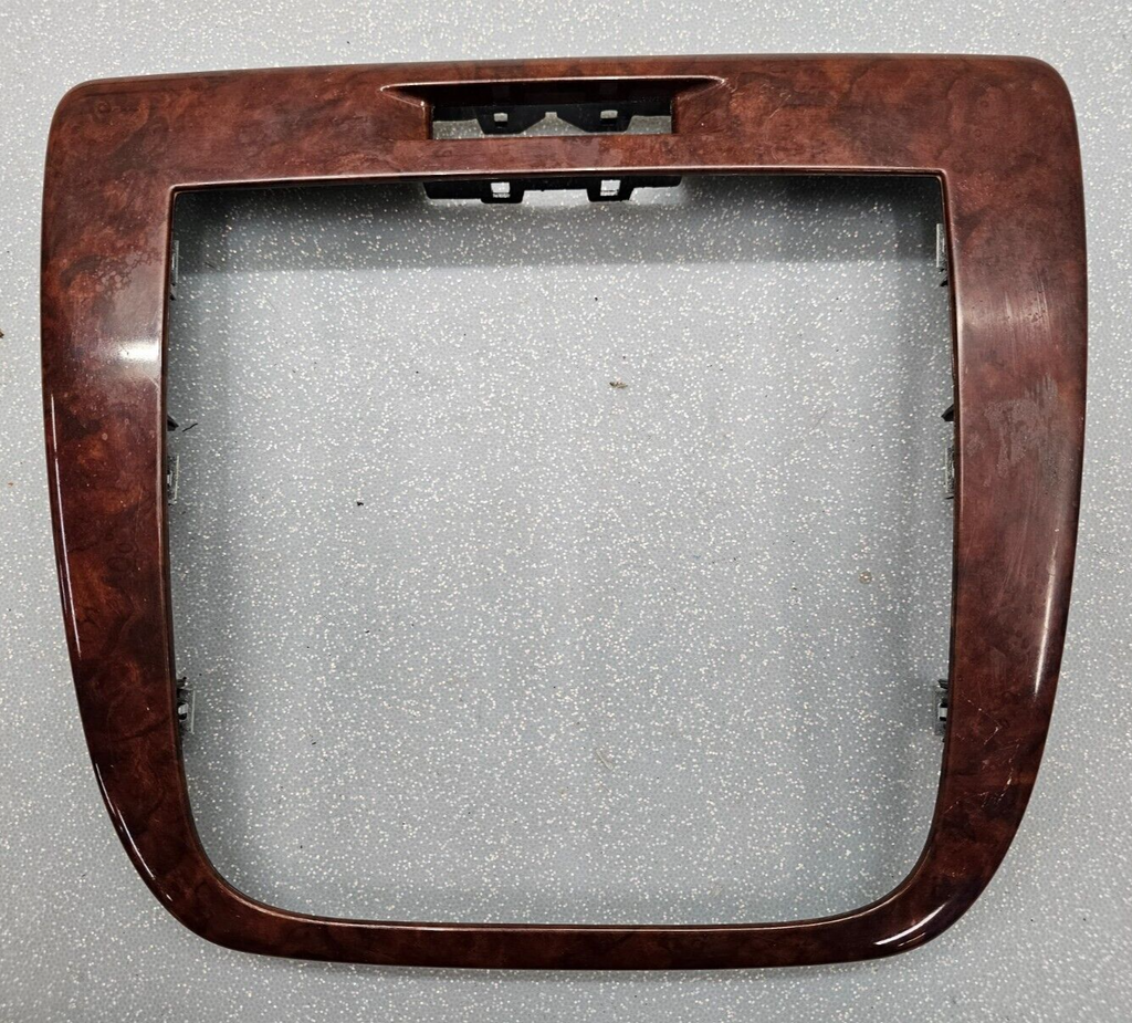 06-13 Chevy Impala Center Dash AM FM Radio Stereo Display Trim Panel Bezel Wood