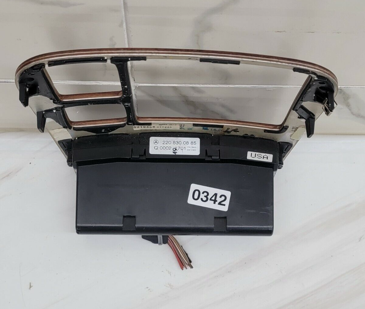 🔥00-06 Mercedes W220 S430 Dash Radio Surround Bezel Trim Panel Climate Control