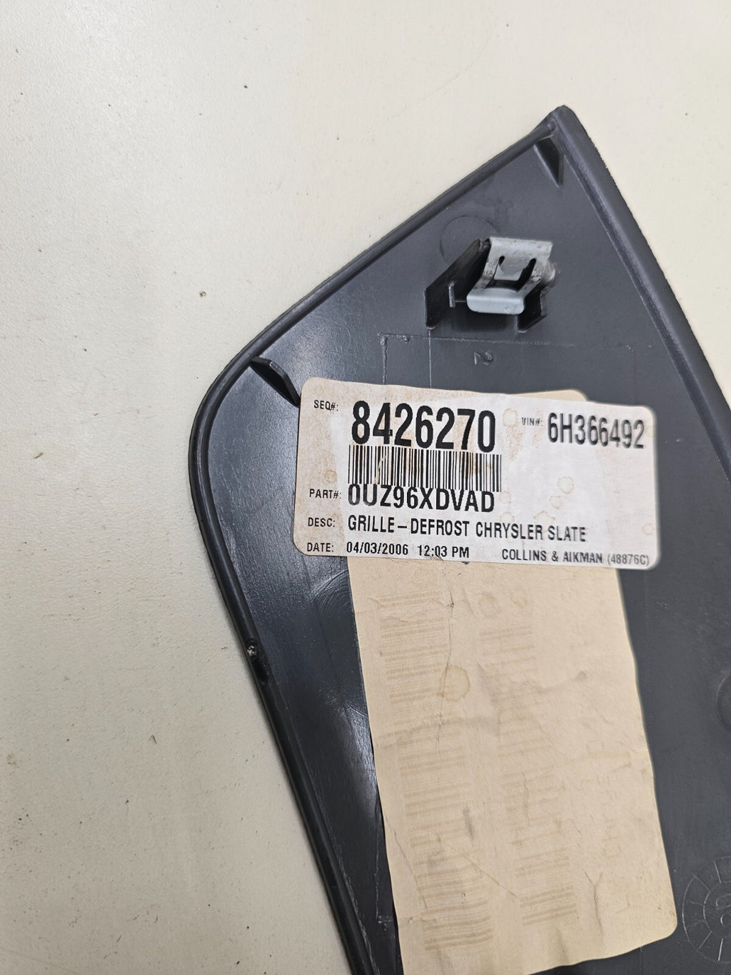 🔥05-07 CHRYSLER 300 UPPER DASHBOARD DASH PAD TRIM DEFROST PANEL BLACK OEM DP5