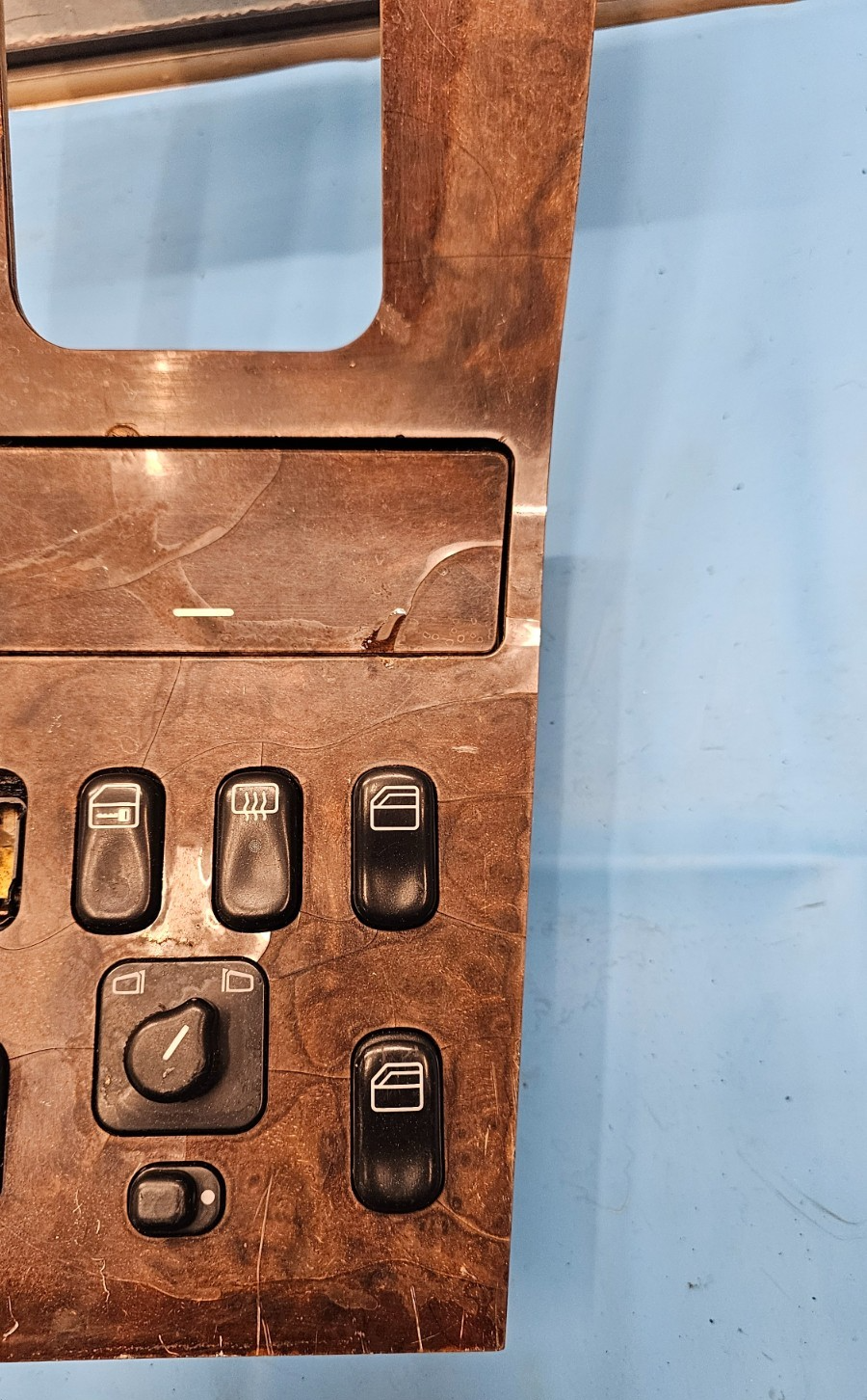 98-01 Mercedes ML320 ML430 Center Console Shifter Bezel Trim Window Switch Wood