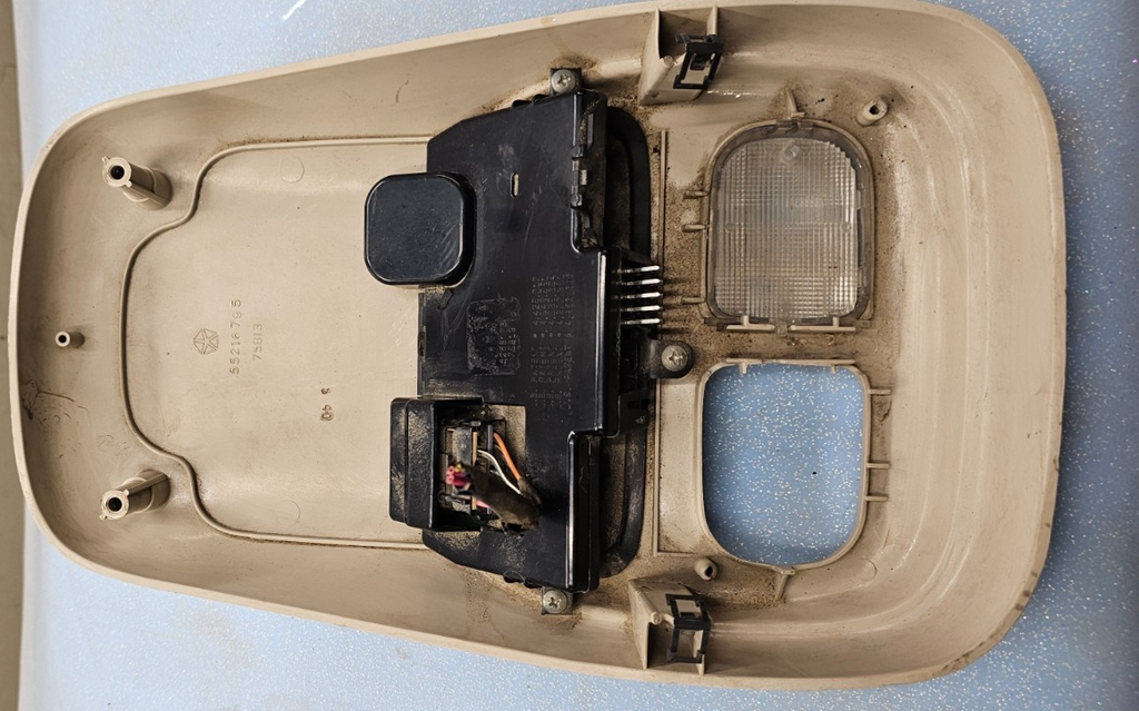 🔥94-97 Dodge RAM Front Overhead Console DOME Map Light Lamp Roof Storage Tan