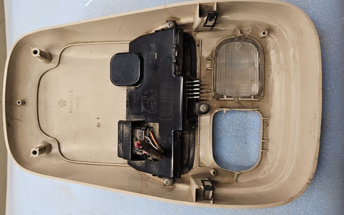 🔥94-97 Dodge RAM Front Overhead Console DOME Map Light Lamp Roof Storage Tan
