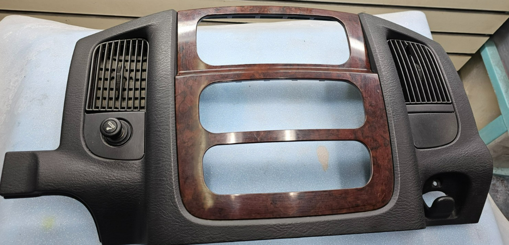 🔥02-05 Dodge RAM Dash RADIO Audio Stereo Bezel Climate Panel Black/Wood B10