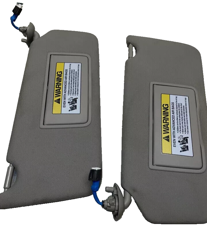 🔥08-12 HONDA ACCORD Pair Sun Visors Shades Left Driver Right Passenger GRAY OEM