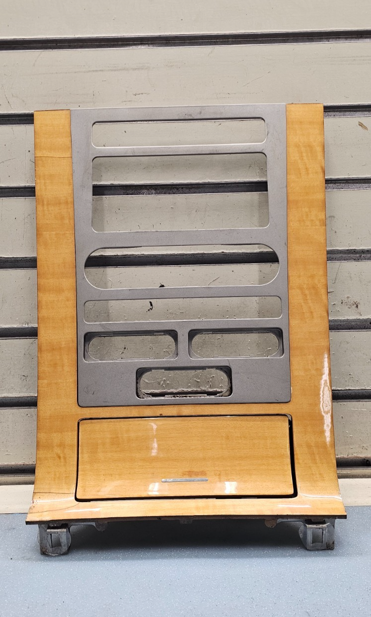 🔥07-10 Lincoln Navigator DASH AM FM RADIO DISPLAY BEZEL TRIM PANEL WOOD/SILVER