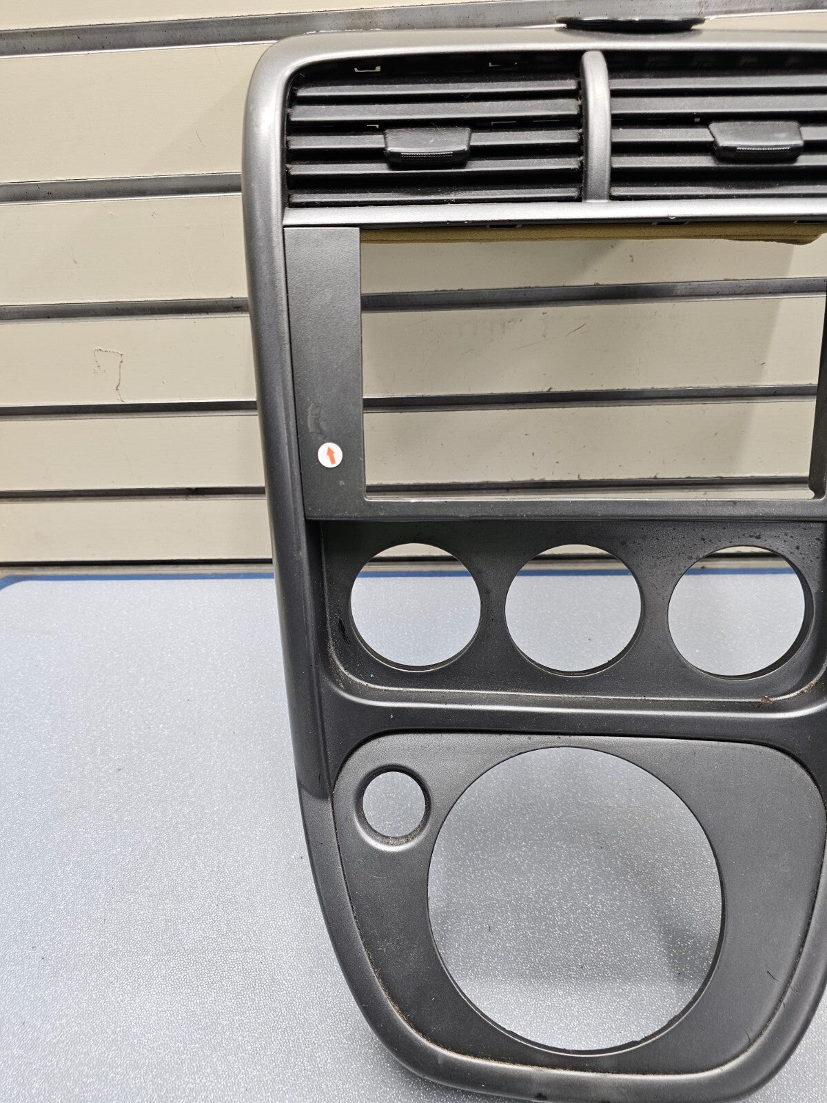 🔥03-06 Element Front Center Dash FM Radio Bezel Trim Panel Climate Silver/Black