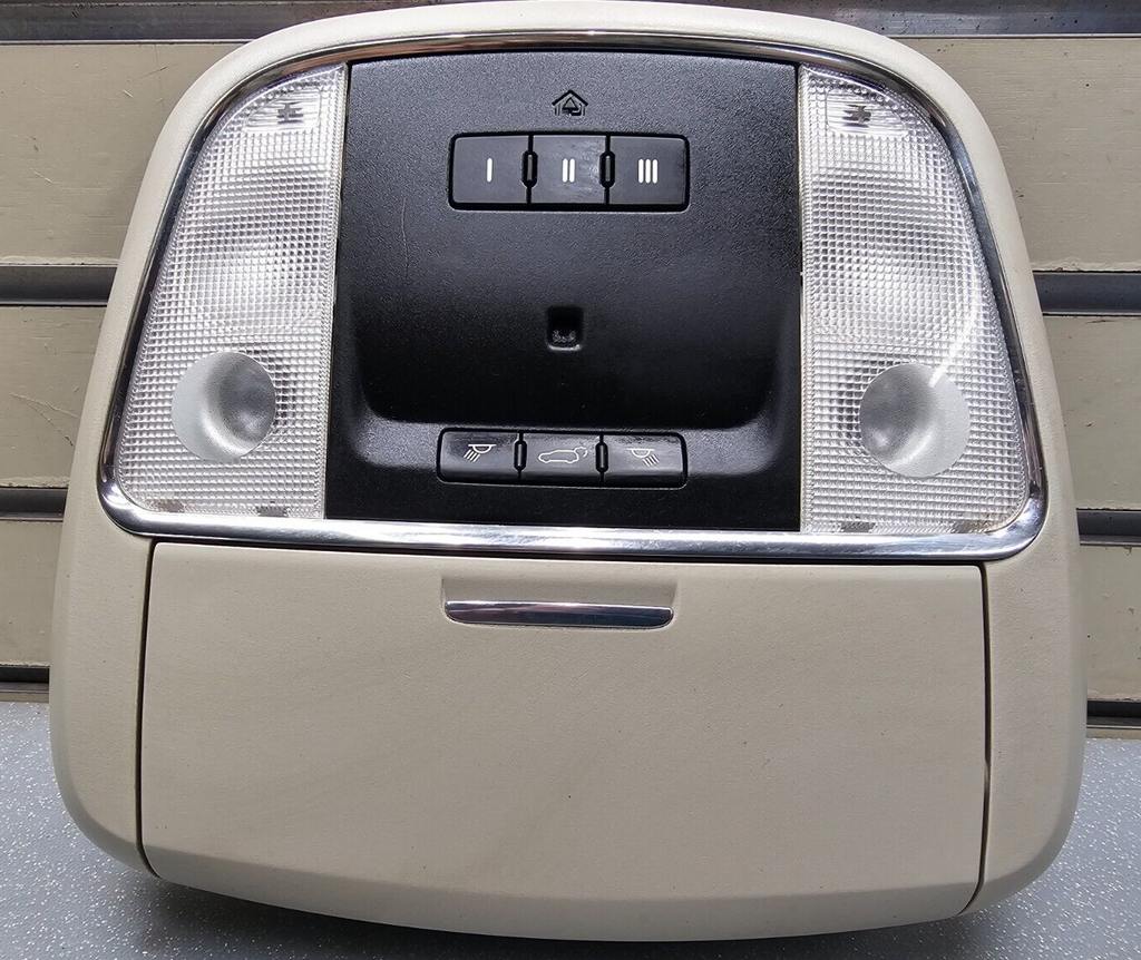 11-15 Grand Cherokee Durango Overhead Sunroof Console Liftgate Storage Tan/Black