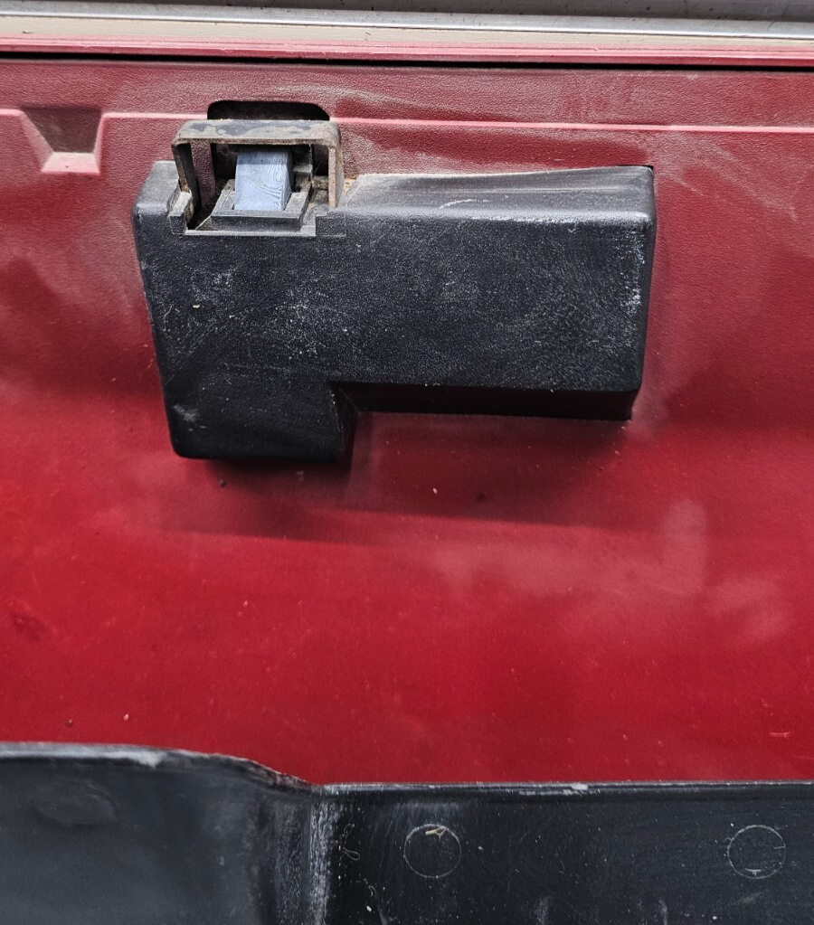 87-91 Ford F150 F250 F350 Dash Glove Box Storage Compartment Panel Assembly Red