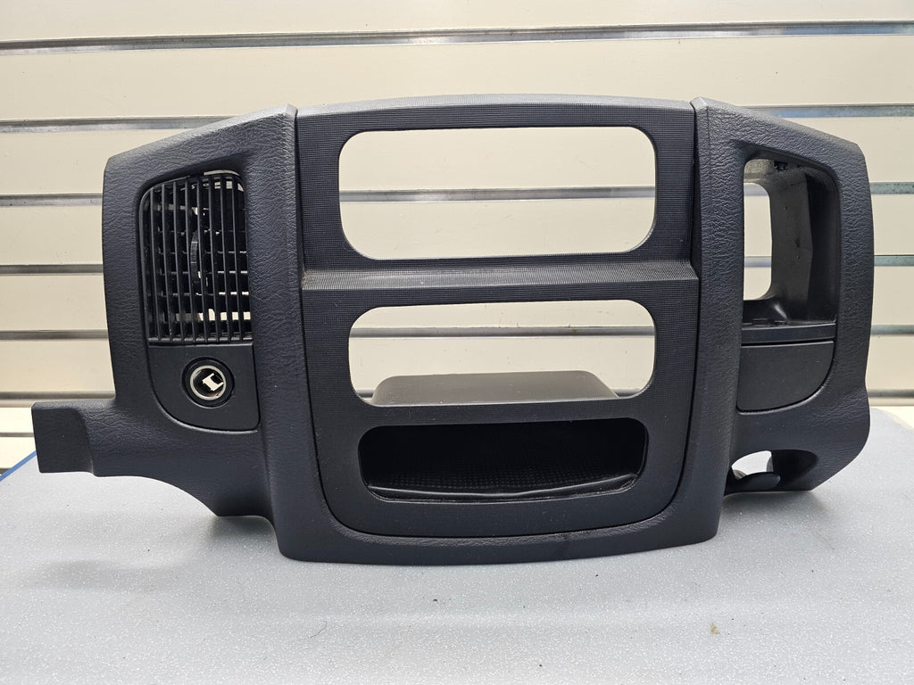 🔥02-05 Dodge RAM Dash RADIO SUUROUND Bezel Climate Trim Panel Storage Black B10