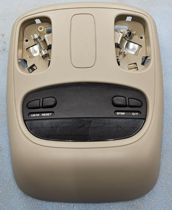 🔥02-05 Dodge RAM Overhead Console DOME Light Roof Storage Compartment Tan