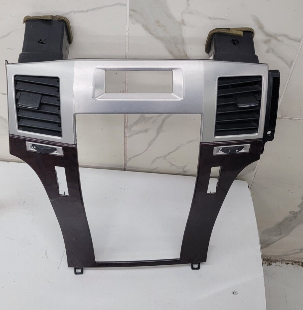 2007-2012 Cadillac Escalade Radio Dash Trim Bezel Panel Silver/Woodgrain Vent
