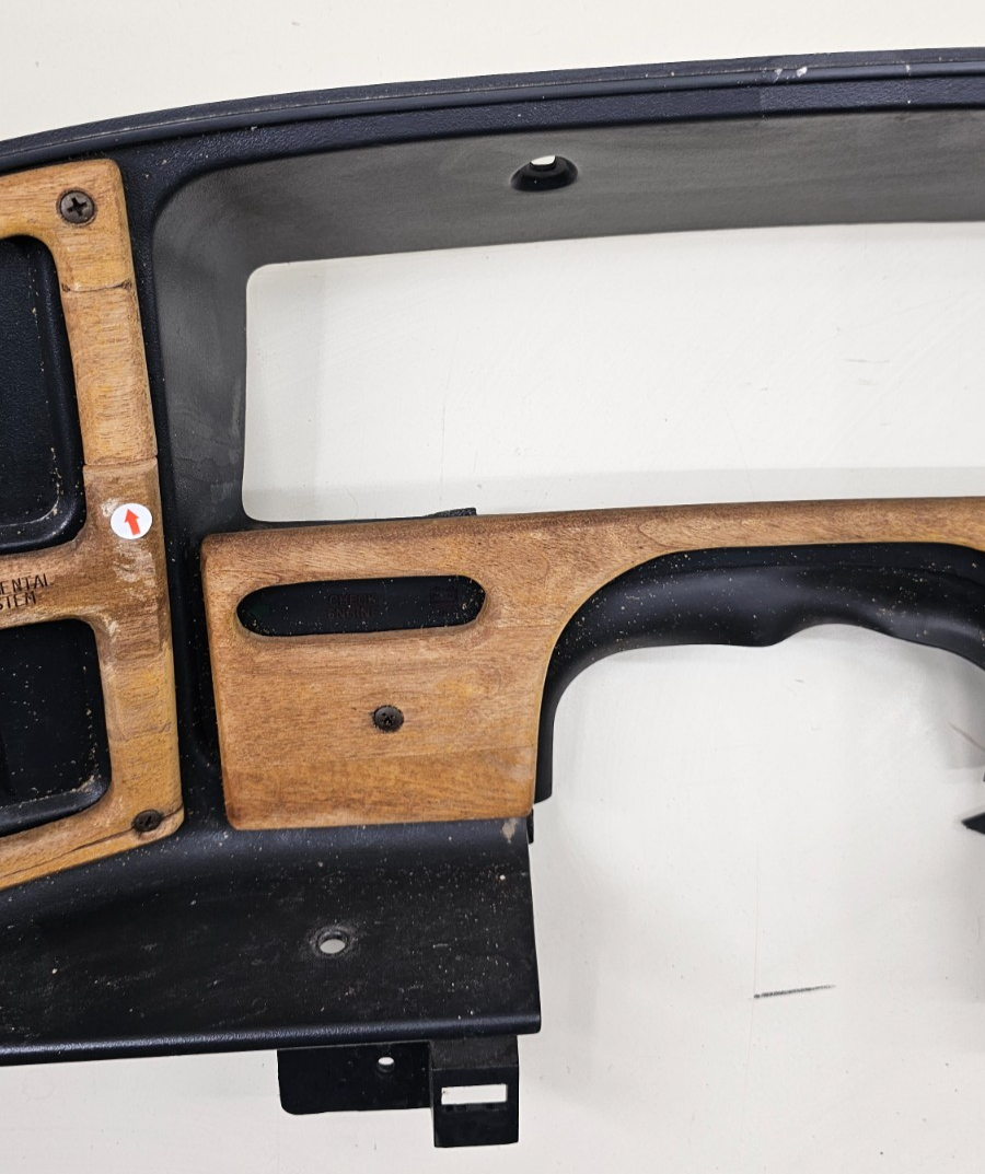 🔥92-96 Ford E-150 Econoline Dash Instrument Cluster Speedometer Bezel OEM Wood
