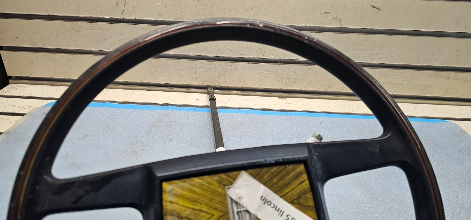 🔥1982-1988 LINCOLN CONTINENTAL STEERING WHEEL BLACK&WOOD OEM