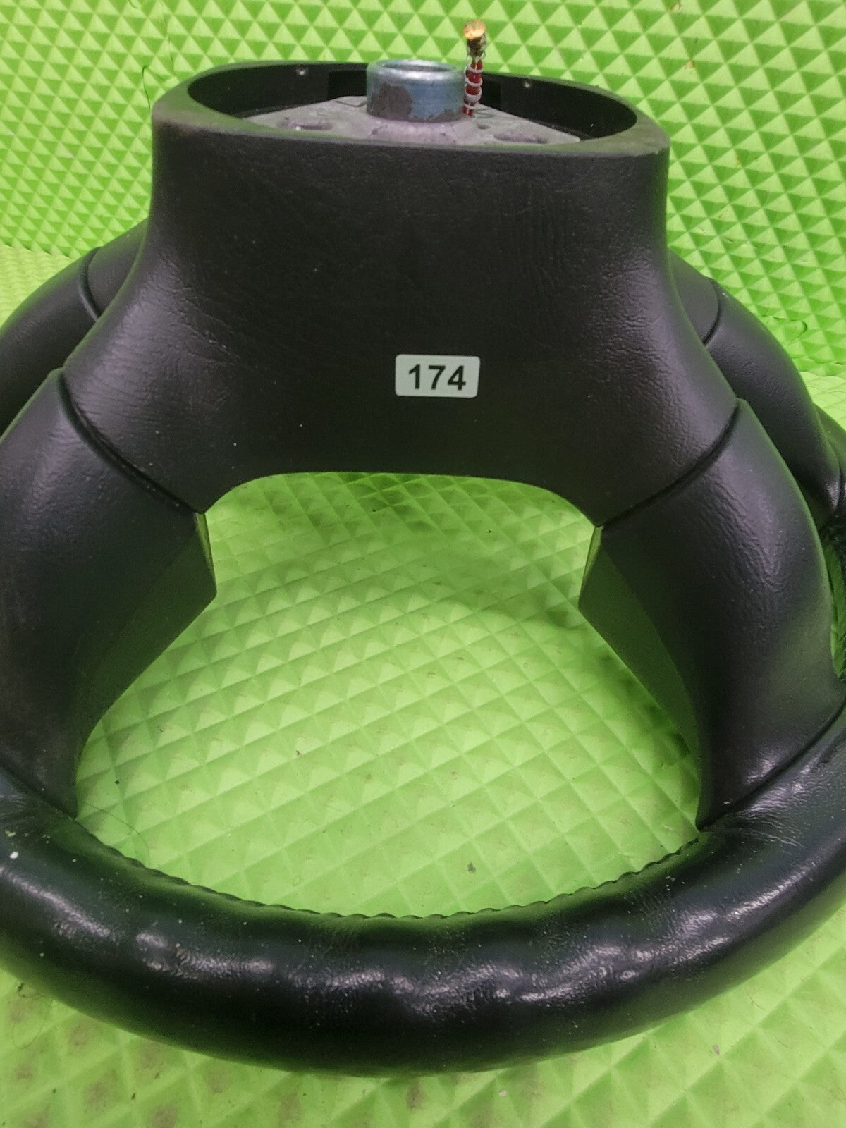 🔥03-07 H2 Black Leather Driver Column Steering Wheel Radio Volume Controls OEM